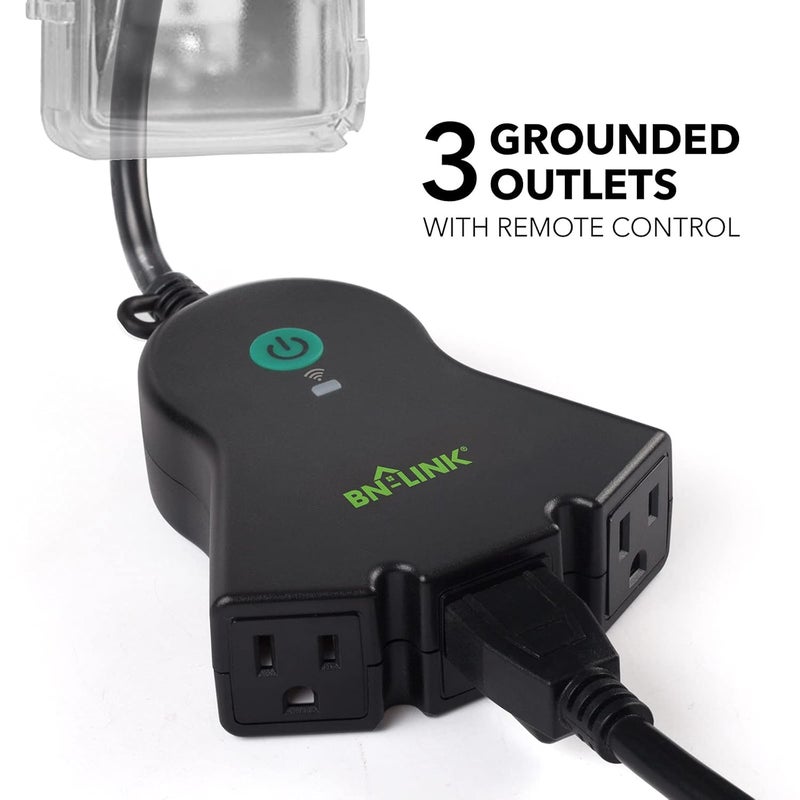 BN-LINK Smart WiFi Heavy Duty Outdoor Outlet, Timer and Countdown Function, No Hub Required for Outdoor Lights, Compatible with Alexa and Google Assistant (Outdoor) 2.4 GHz Network only - Image 4